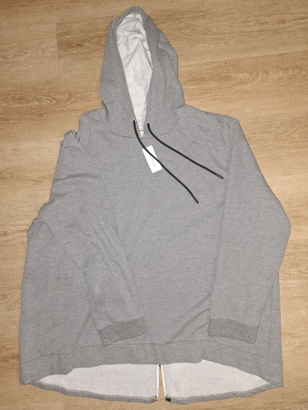 loralette Gray Pullover Hoodie with Black Drawstrings